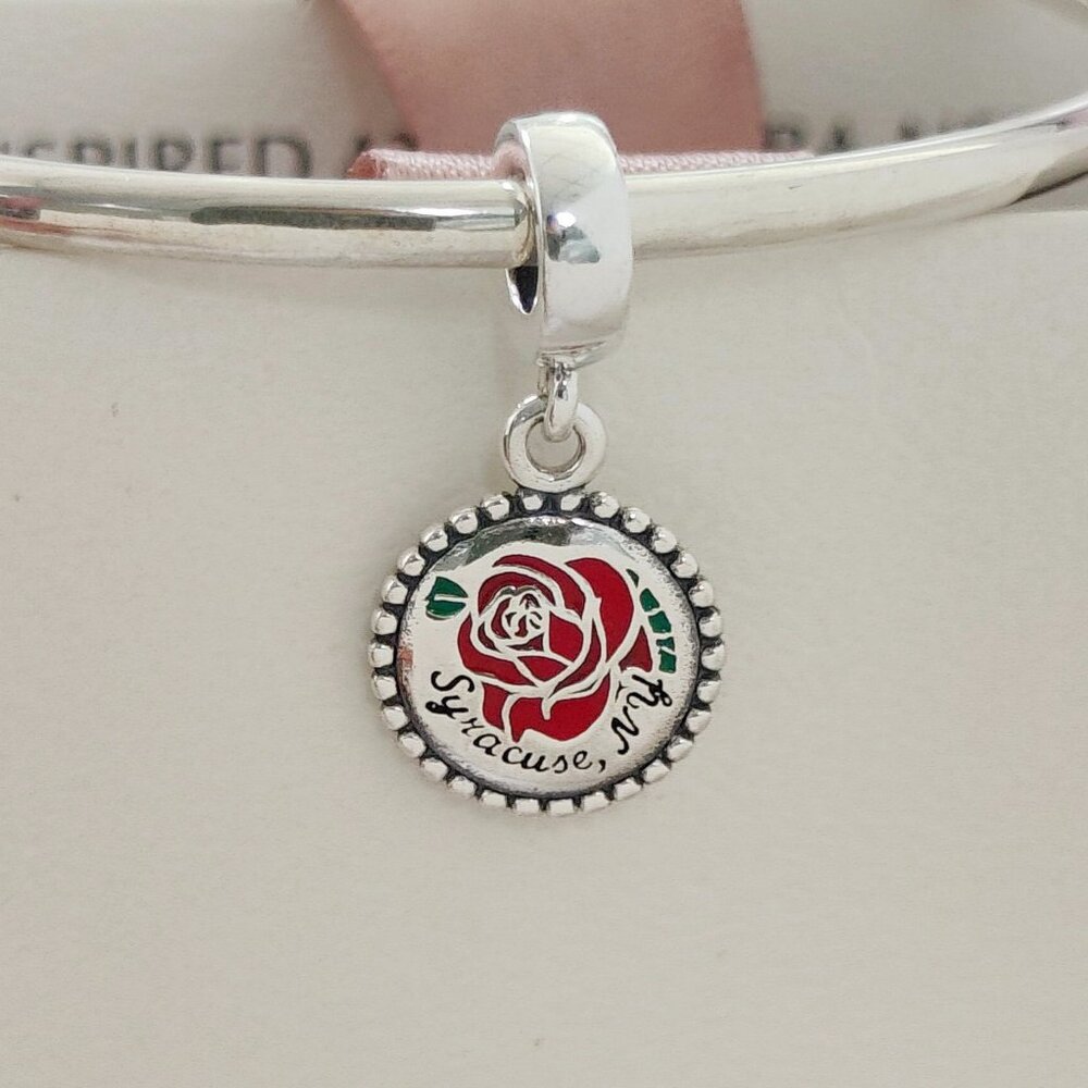 Pandora Syracuse NY Travel Destination Dangle Charm Bracelet Pendant S925 Sliver